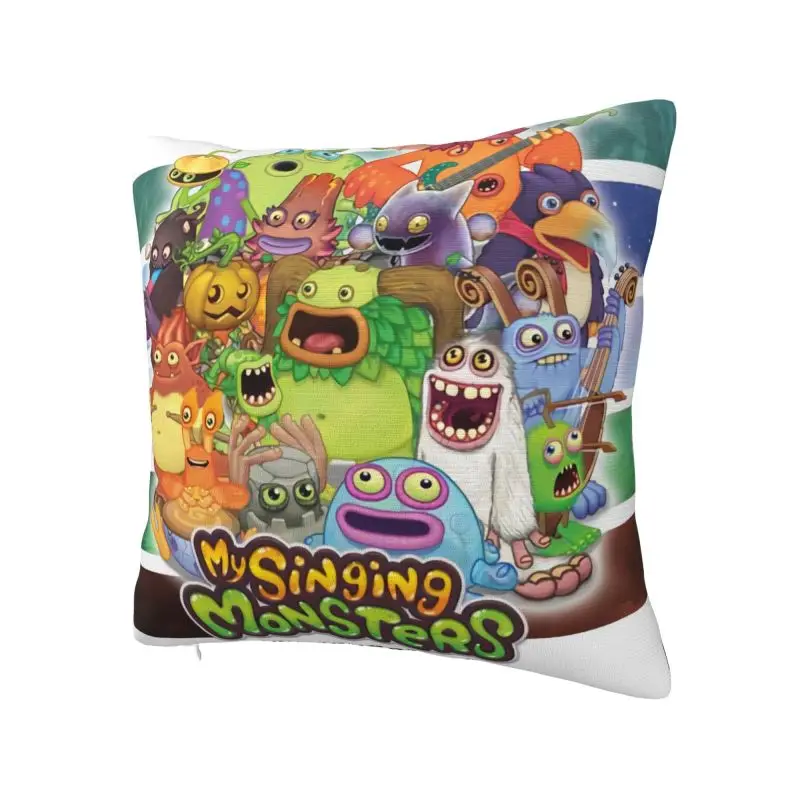 My Singing Monsters Characters Pillow Case for Living Room Cartoon Anime Game Modern Cushion Cover Car Pillowcase