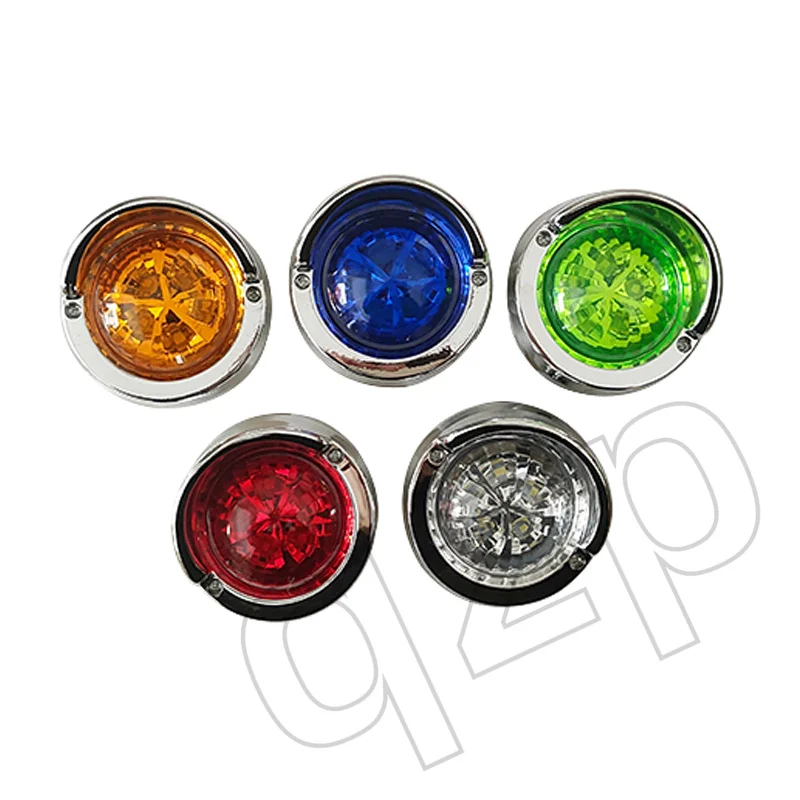 10PCS Truck Side Marker Indicator Light 12V 24V Lorry Van Camper Clearance Lights Tractor Turn Signal Tail Lamp White Yellow Red