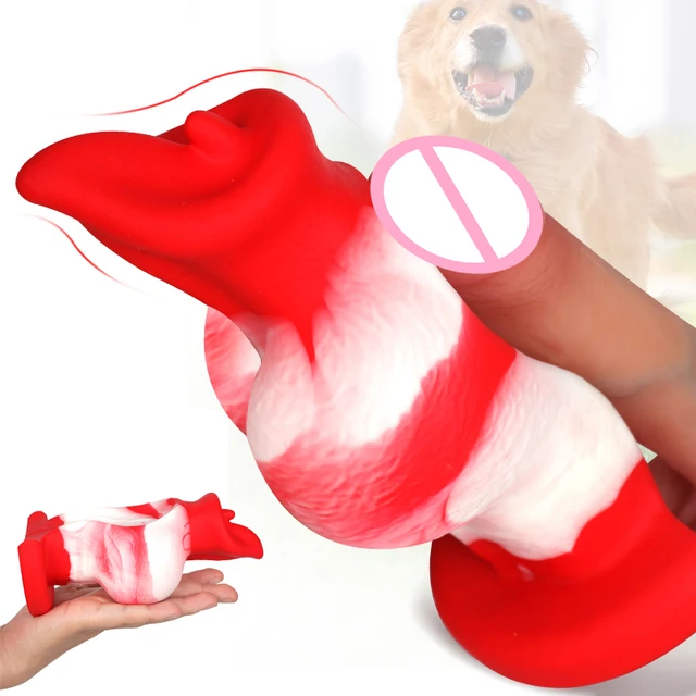 Huge Dog Knot Dildo Realistic Animal Fake Penis Anal Dilator Butt  