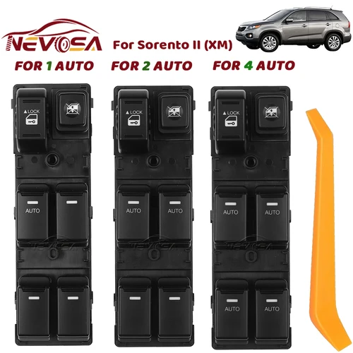 Para Kia Sorento II XM 2009 2010 2011-2014 interruptor de cristal de Control de ventanilla eléctrica de conducción delantera izquierda 93570-2P200 93573-2P300