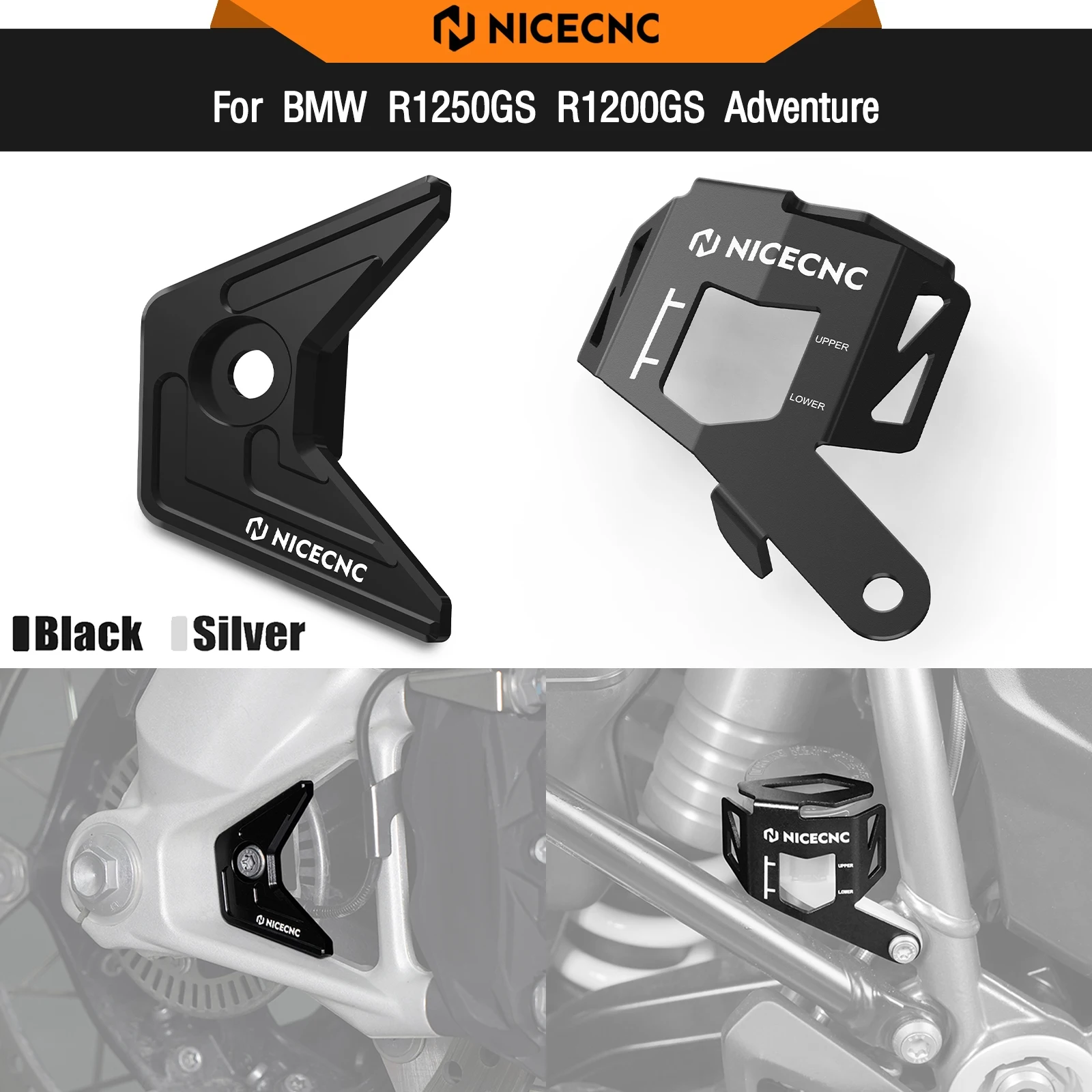 Für BMW R1250GS GSA ABS-Sensorschutz Hinterer Bremsflüssigkeitsbehälter-Schutz R1200GS Adventure 2013-2018 R1250GS Adventure R1250GS 2019-2024