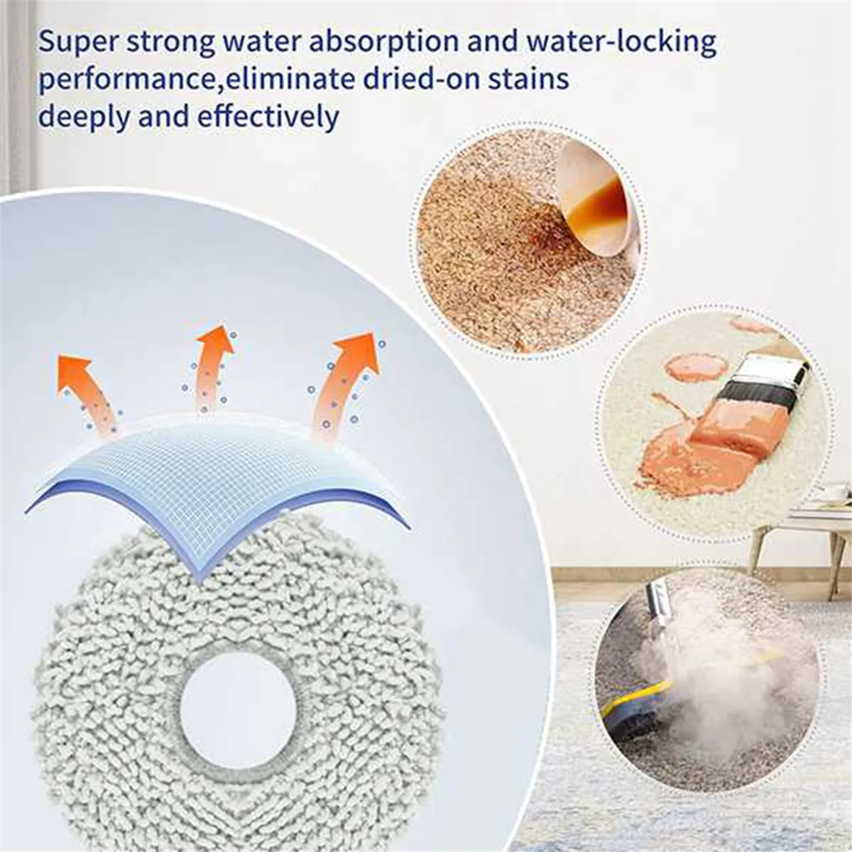 4Pcs Mop Cloth for Ecovacs Deebot X2 / X2 Omni / X2 Pro / DEX86 Spare Parts Accessories