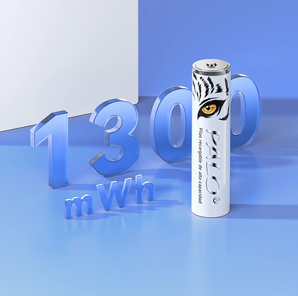 PALO High Capacity 1.5V AAA Rechargeable Battery 1300mWh AAA 1.5V Li-ion Battery LR3 Batteries for Remote Control Wireless Mouse