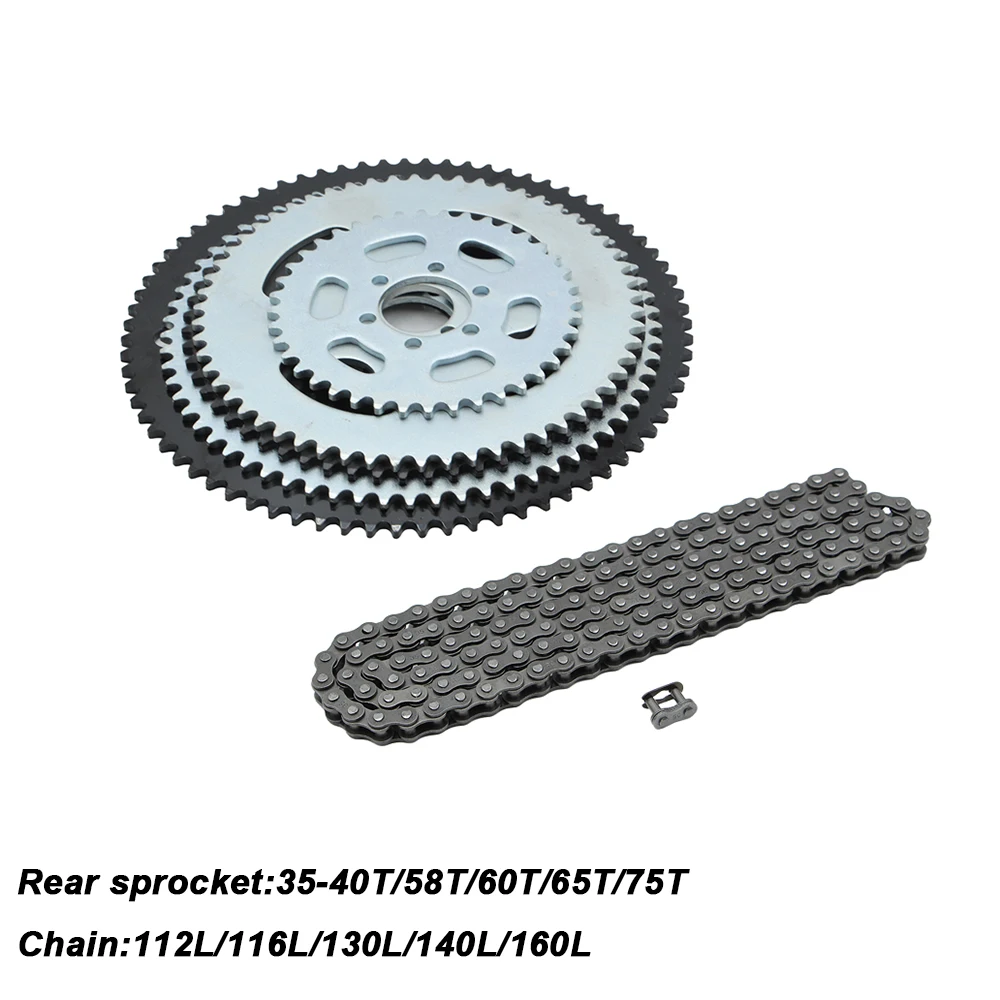 35 # chain rear sprocket, 40T 58T 60T 65T 75 teeth, chain 112L 116L 130L 140L 160L, suitable for mini bikes, go karts, ATV bikes