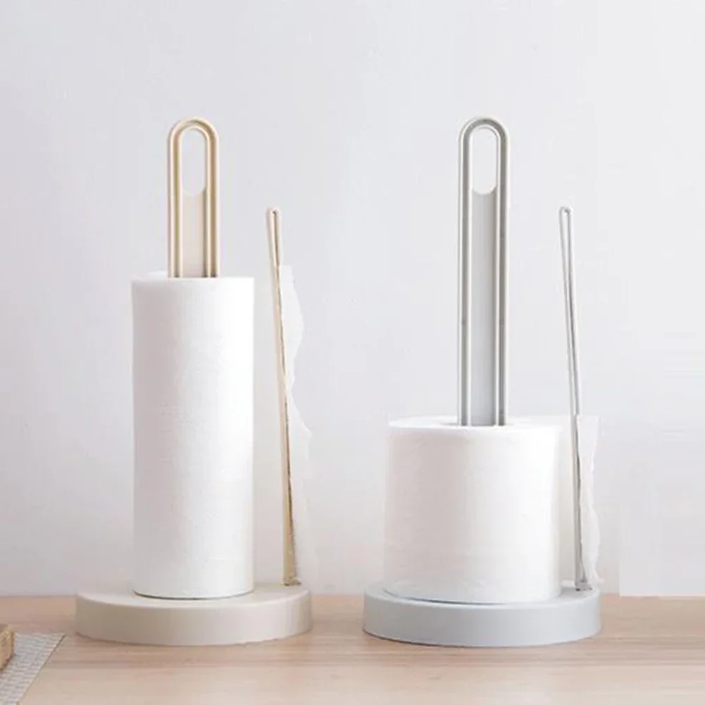 Rolo vertical rack de papel desktop suporte de tecido sem perfuração armazenamento de cozinha acessórios de barra de jantar