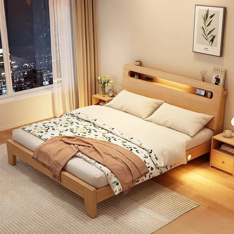 &Platform Wooden Massage Bed Design Space Saving Human Dog Massage Double Storage Floor Cama Solteiro Unique Furniture