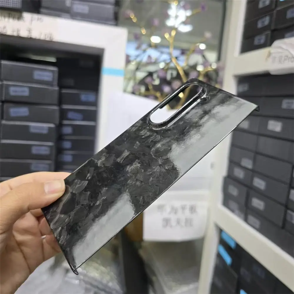 진짜 진짜 탄소 섬유 슬림 케이스, 삼성 갤럭시 Z 폴드 6 광택 매트, 불규칙한 단조 커버