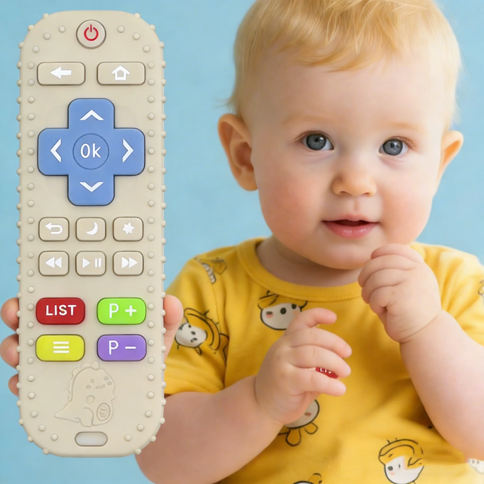 Silicone Teething Toy Remote Control Design Specifically designed for infants during the teething phase Daily soothing toy