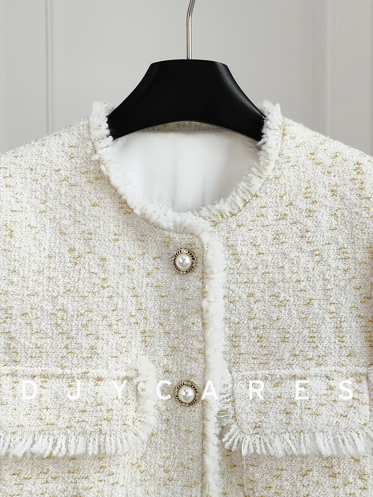 New Coarse tweed high-end coat with tassel temperament top big  size