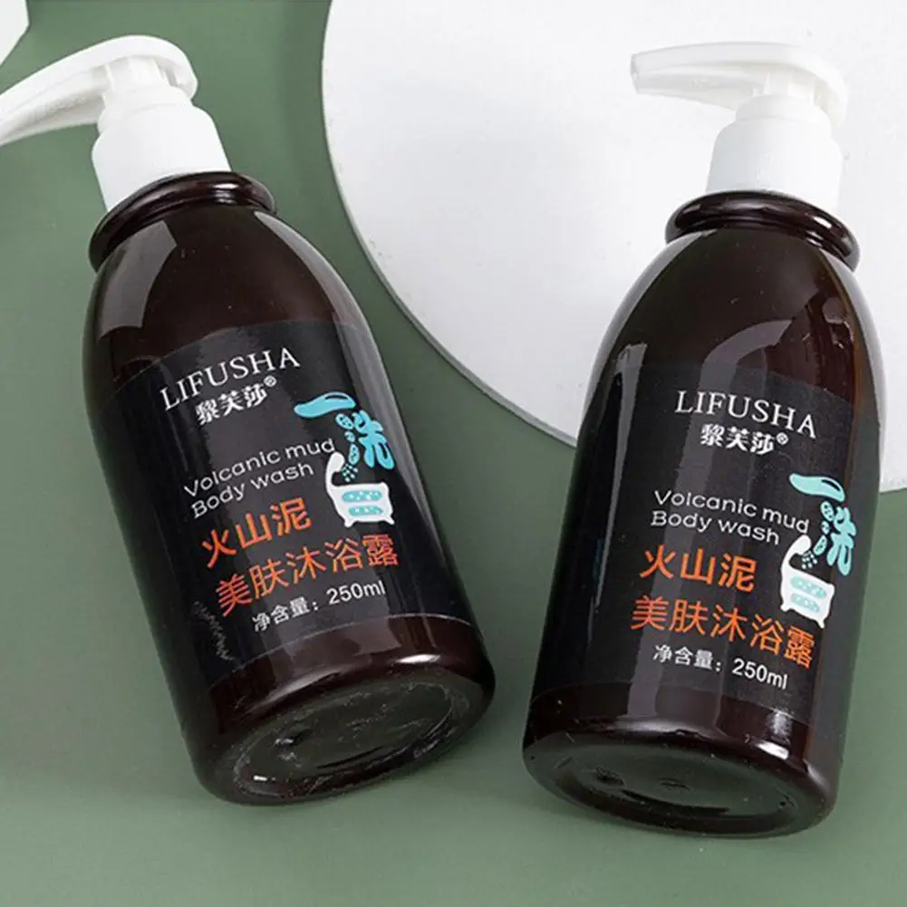 Gel de banho Volcanic Mud Whitening, Cuidados com o corpo inteiro, Lavagem rápida da pele, I0n1, 250ml
