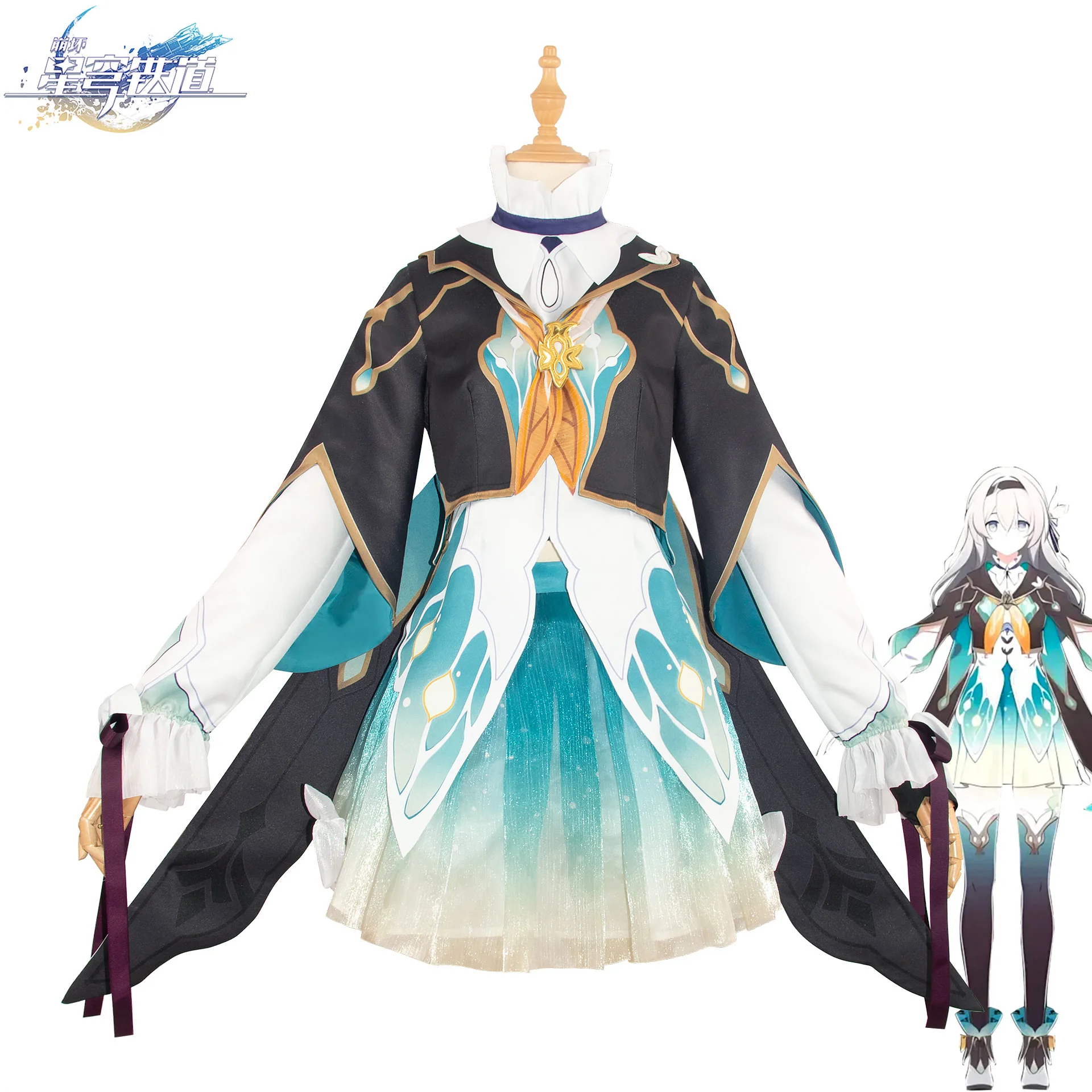 Gioco Honkai Star Rail Firefly Costume Cosplay vestito parrucca uniforme Set completo abiti uniforme Firefly parrucca Cosplay puntelli Costume