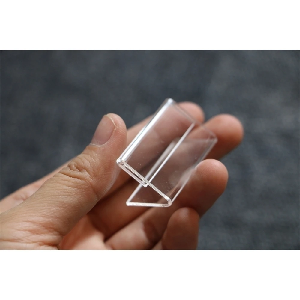 1pc Portable Acrylic Clear Desktop Sign Labels Display Holder Price Name Card Tag Stand Rack