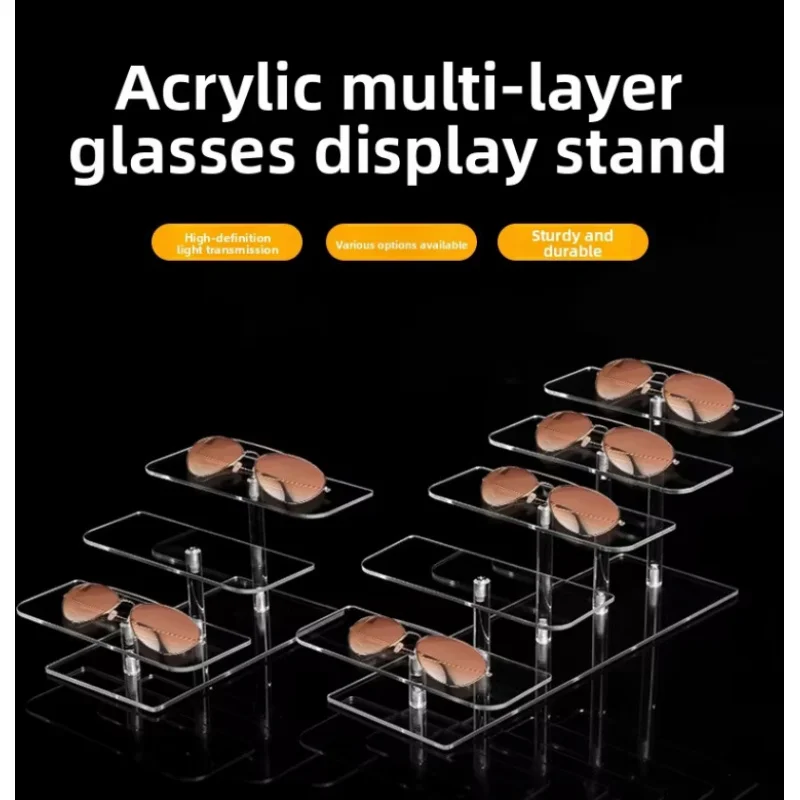 custom.Jingxuan Acrylic 5-Layer Modern Sunglasses Rack Men's and Women's Display & Storage in Glasses Stores