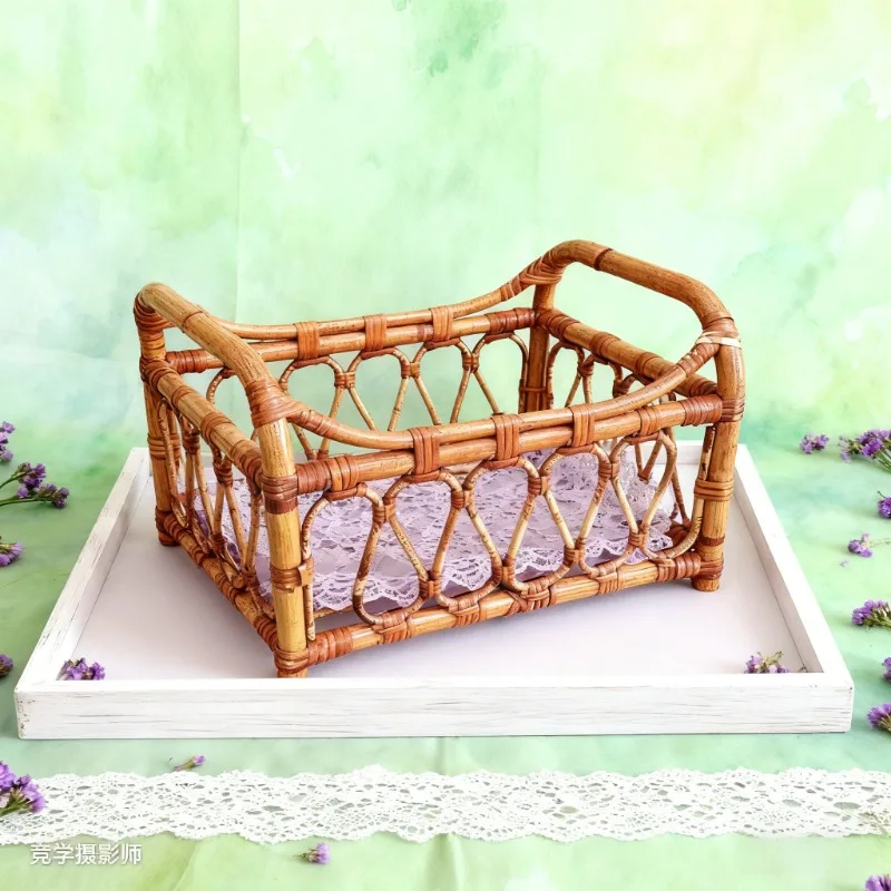 

Реквизит для фотосъемки новорожденных - настоящая Индонезия, рулон тростниковой ленты, стул из натурального ротанга и фон, аксессуары для фотосъемки младенцев