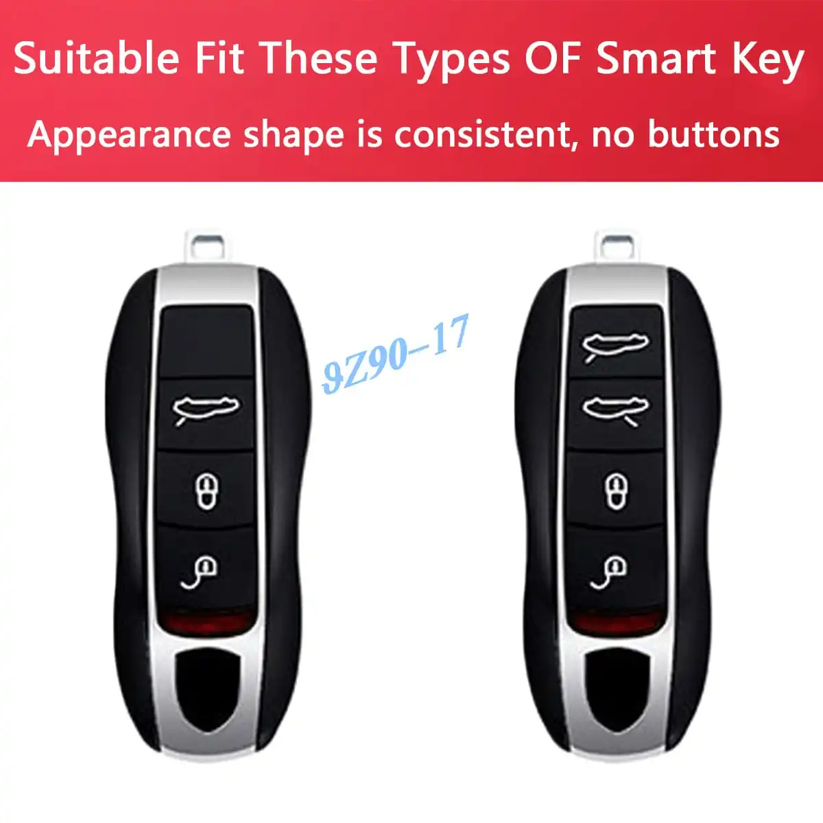 Clear Fully Transparent TPU Car Smart Key Cover Case For 2011-2023 Porsche Cayenne Panamera Macan 718 Boxster Cayman Spyder 911