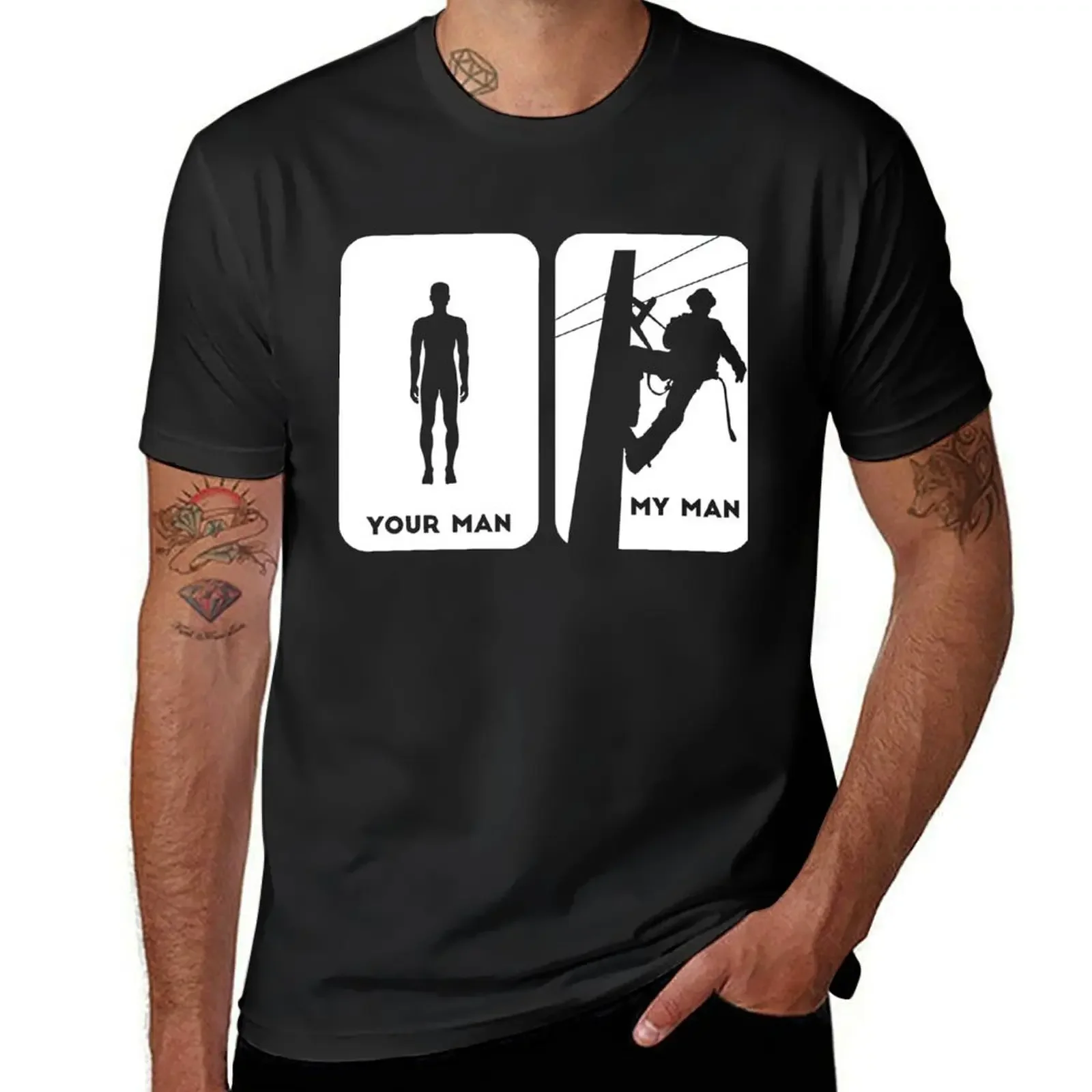 Lineman | Your man My man T-Shirt anime stuff baggy shirts anime tshirt oversized t shirts for men