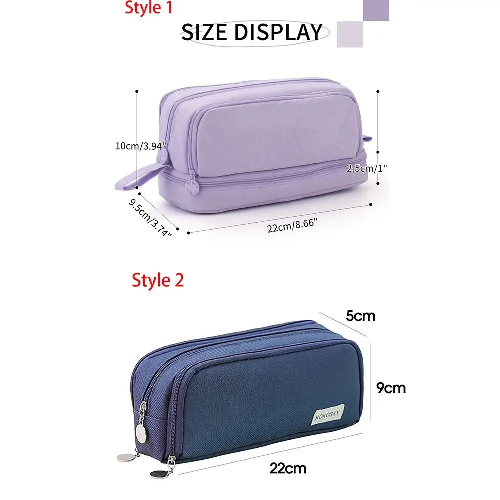 3/4 Compartment Pencil Case Large Capacity Multilayers Pen Bag Transparent Partition Pen Divider School Student Pencil Cases