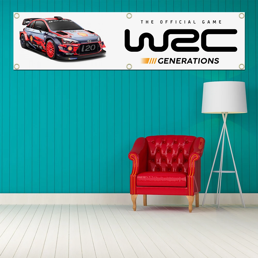 60X240cm World Rally Championship WRC Banner Flag Polyester Printed Garage Wall Art Outdoor Decorations Tapestry