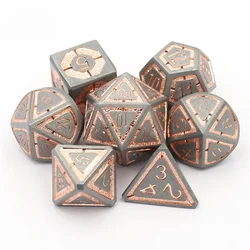 Metal dice suit Dragon and Dungeon polyhedron DND running group RPG table game dice wholesale D6 table game