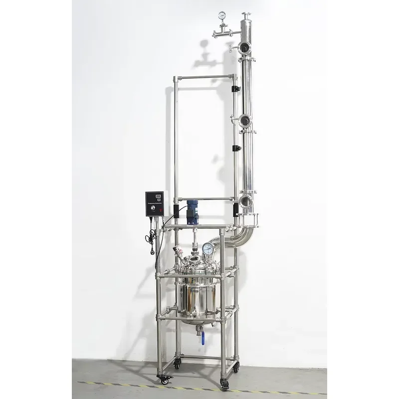 for Yuhua Lab 5L to 100L Mixer Stainless Steel Jacketed Rectification Reactor with Glass Window
