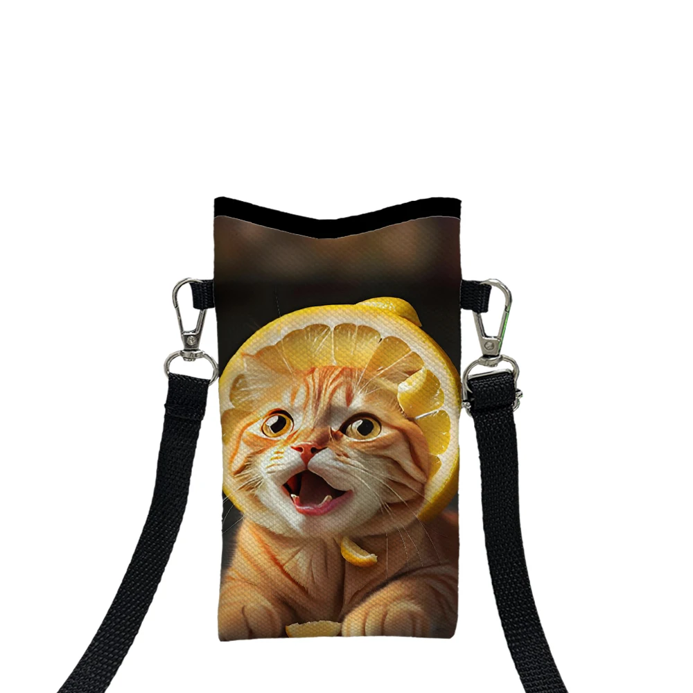 

Retro Cute Kitten Shoulder Bag High Quality Phone Bag with Adjustable Strap, Casual Style Women's Wallet Storage Bag4.29