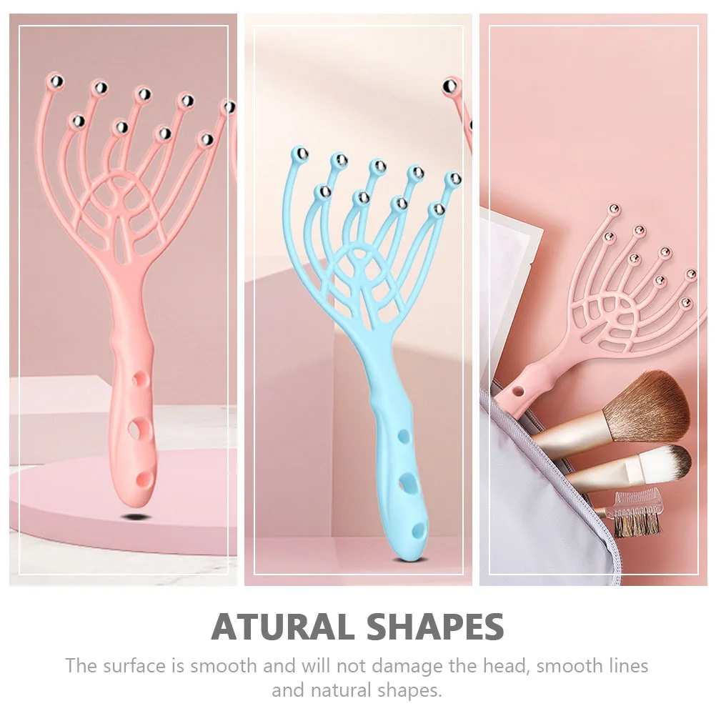 

4 шт., креативный массажер для головы, коготь, эргономичная натуральная форма, гладкая поверхность, расслабляющий инструмент для кожи головы для ежедневного ухода за головой