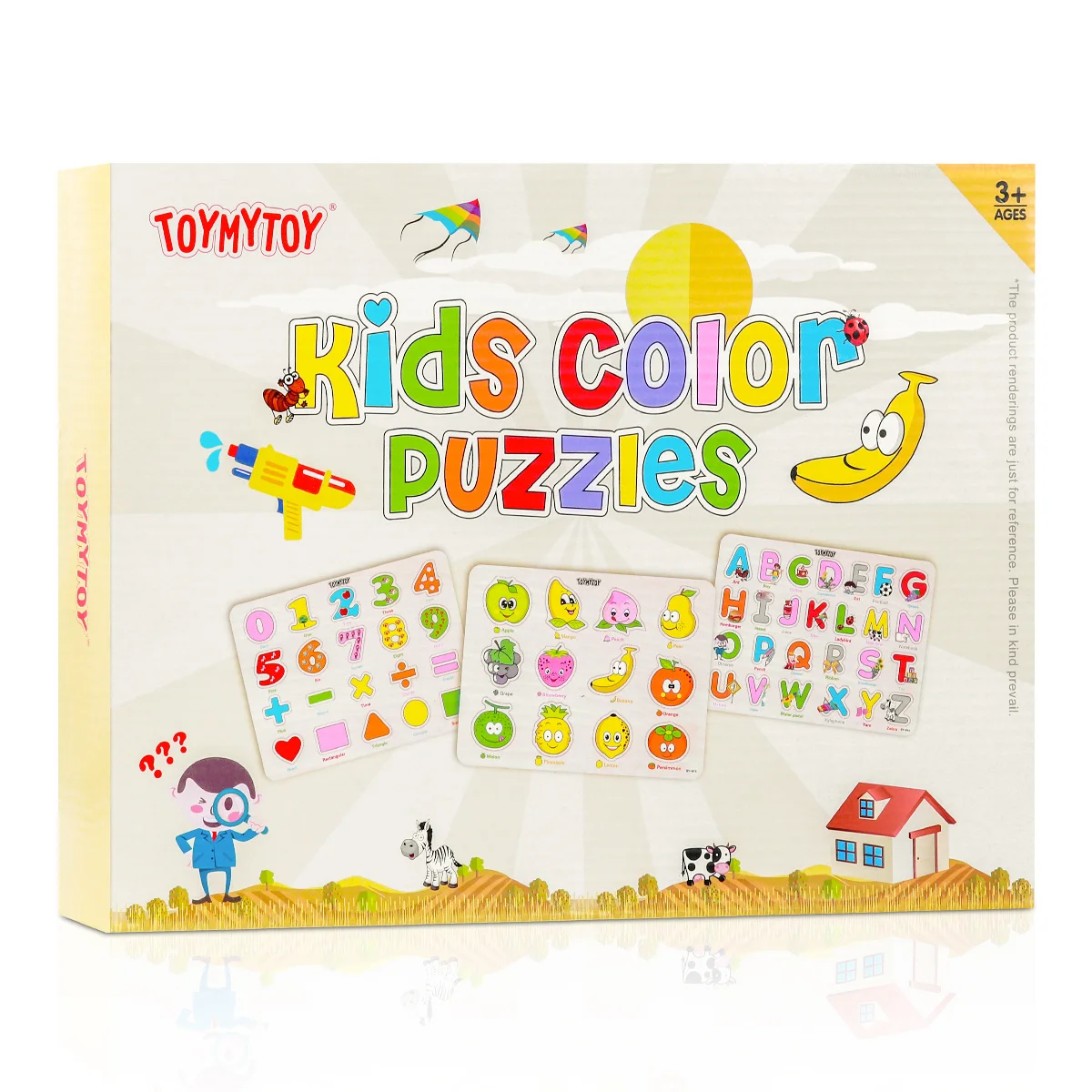 

TOYMYTOY 3pcs Cartoon Puzzles Children's Educational Toys Toys Gifts Colorful Jigsaws Toys for Baby Toddlers