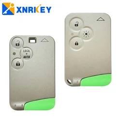 XNRKEY 3 Button Smart Card Key Shell for Renault Laguna Espace Replacement Remote Car Key Case Cover with Blade Without Logo