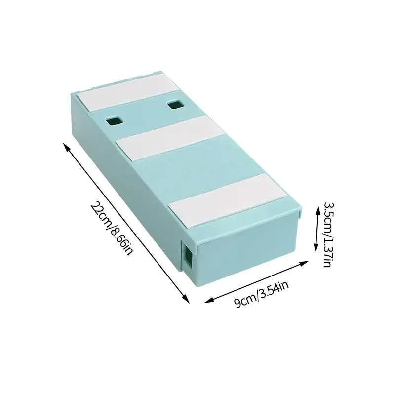 Office Desk Storage Drawer Self-Adhesive Pencil Drawer Blue Storage Box Drawer Box Glove Box Office Accessories