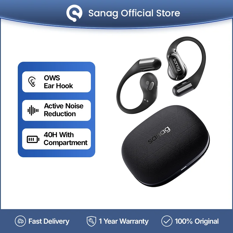 Sanag G9SAI Wireless Bluetooth Headphones Simultaneous Interpretation AI Translation Headphones ANC IPX4  Open Ear Earbud