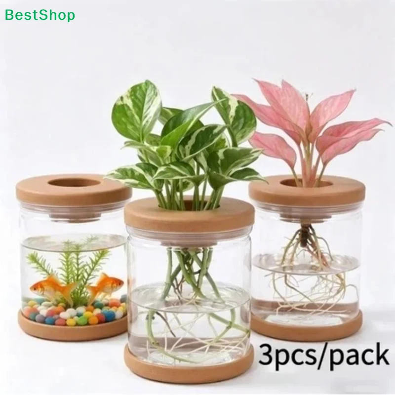 〔G〕Nordic Plastic Hydroponic Vase Automatic Water Absorption Plant Pot Plastic Propagation Pot Desktop Flower Pot