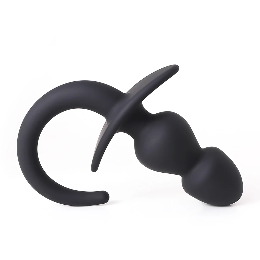 Silicone Erotic Dog Tail Anal Plug Sex Toys For Female Male Gay Puppy Tails Anal Beads Stimulator Cosplay Slave Butt Plug Fetish