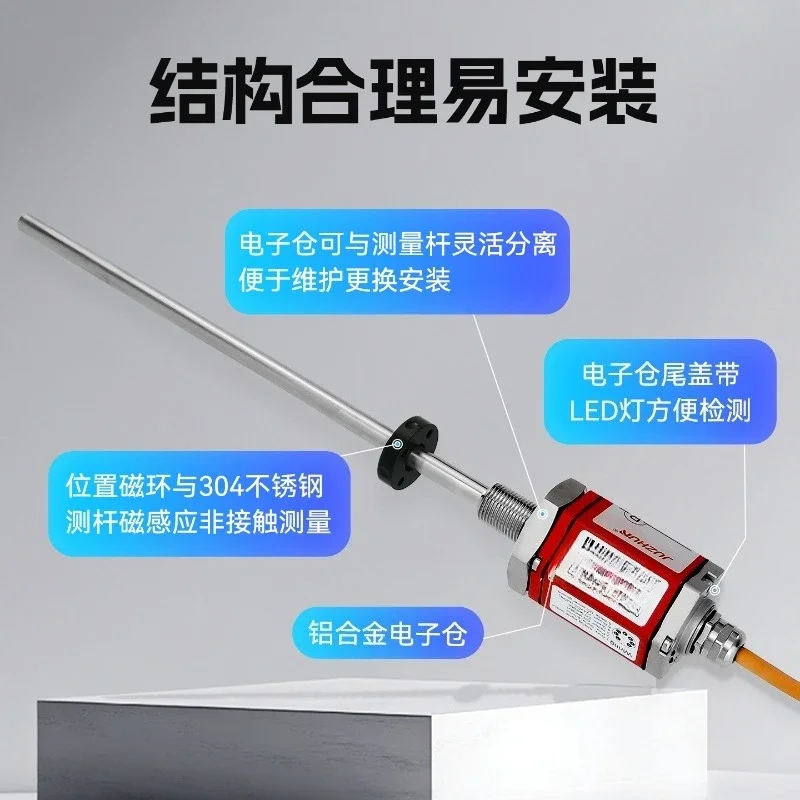 The magnetostrictive displacement sensor cylinder stroke built-in position sensor is imported and replaced
