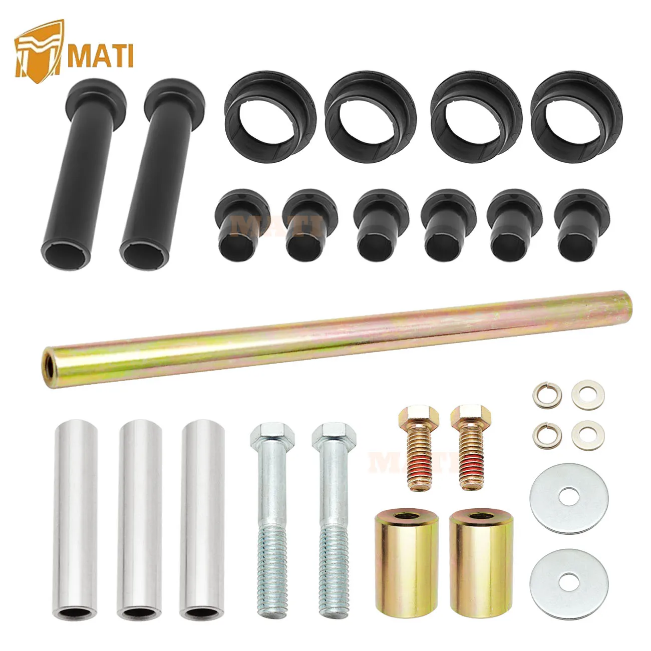 MATI Rear Left/Right A-Arm Bushing Shafts Blots Kit for Polaris Sportsman 500 800 2003-2010 Sportsman 400 450 600 700 2003-2007