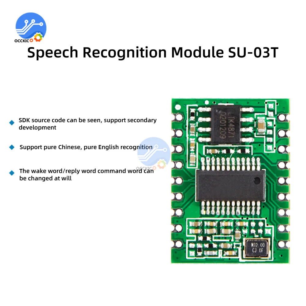 AI Intelligent Speech Recognition Module Offline Speech Control Speech Recognition Chip Voice Control Module SU-03T SU-61T