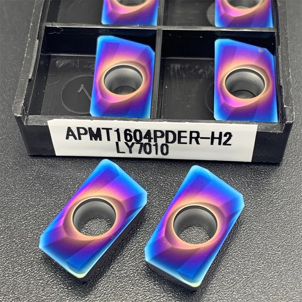 High Quality Carbide APMT1604PDER-H2/M2 Turning Tool Blue Flame Series CNC Milling Blades APMT1604 M2 LY7010 APMT1604 H2 LY7010