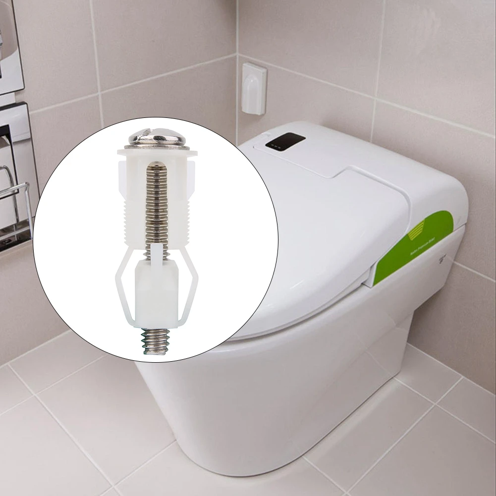 Toilet Screw Set Toilet Seat Fitting 3 Pair DIY Plastic Toilet Seat Screw Set Fixings Fitting Accessory Toilet Repairing Tools