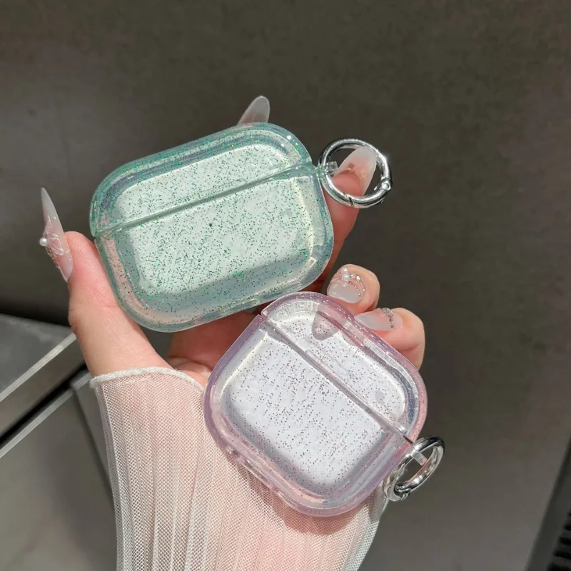 

Epoxy Glitter for AirPods 1 2 3 4th Generation Protective Cover Wireless Bluetooth for AirPods Pro2 Pro Transparent Anti Fall