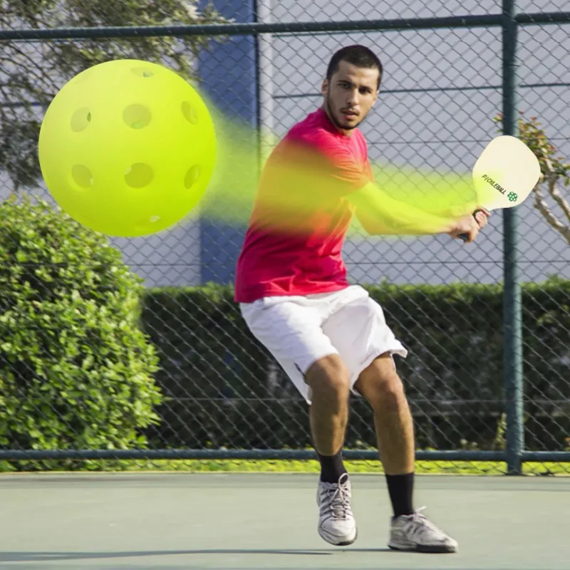 Bolas de Pickleball para exteriores, accesorios de entrenamiento de 40 agujeros, 74mm, bolas de pepinillo estándar, bolas huecas de competición