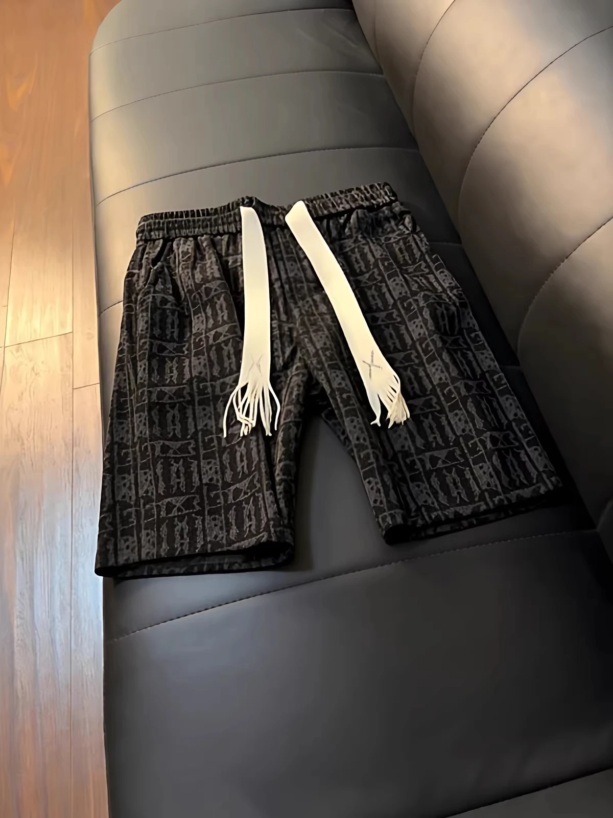 

Black Tie Dye Plaid Basketball Shorts Men's Summer Outdoor Wear Premium Five-Quarter Length Retro American Style Sports Pants