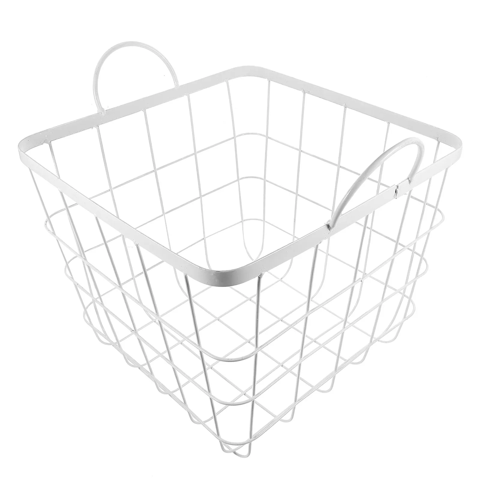 Rustic Metal Iron Storage Basket Design for Home Kitchen Bedroom Cosmetics Food Organizer Storage Basket