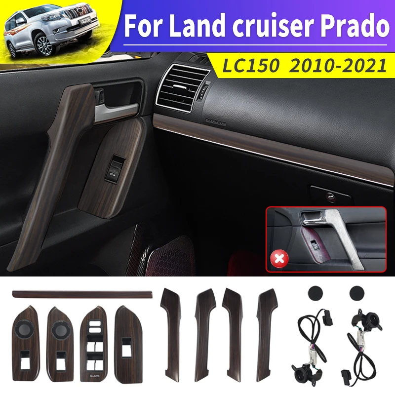 High Configuration Peach Wood Interior Handle Center Console Modification for Land Cruiser Prado 150 2010-2022lc150 Accessories