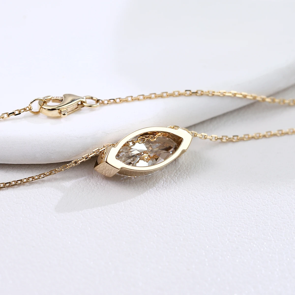 Provence 10K Lab Grown Diamond Pendant for Women 3CT Solid Gold Solitaire Pendant for Girlfriend Necklace Pendant Luxury Jewelry