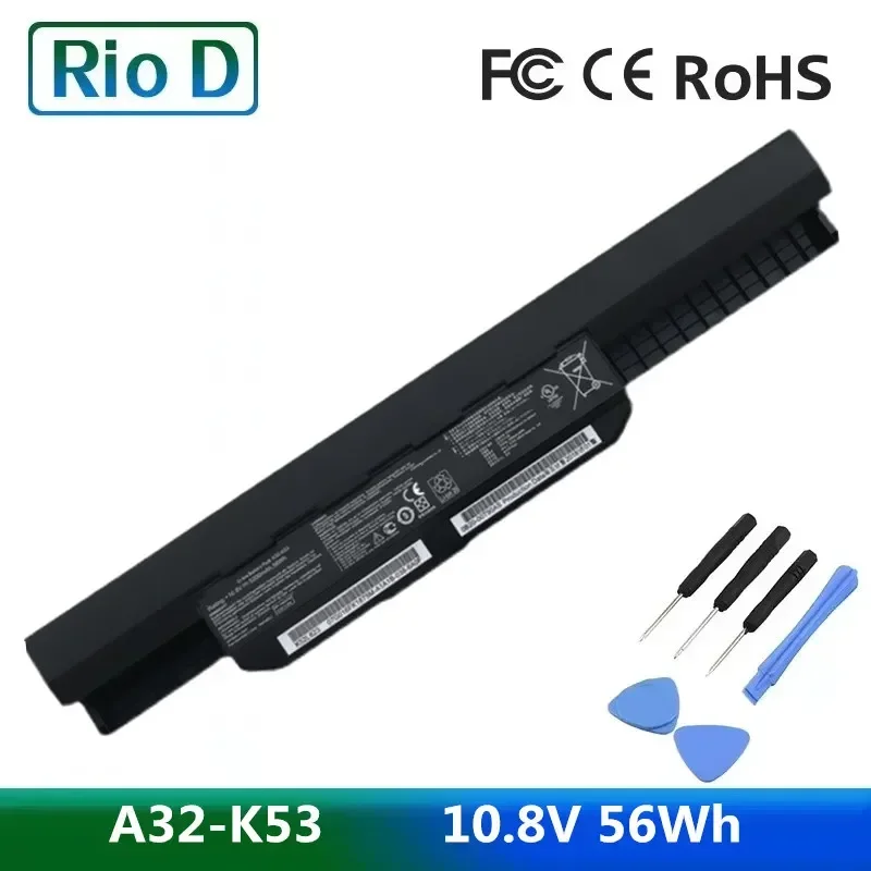 A32-K53 Laptop Battery For ASUS K43 K43E K43J K43S K43SV K53 K53E K53F K53J K53S K53SV A43 A53S A53SV A41-K53 10.8V 5200mAh