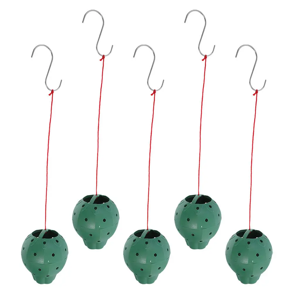 5Pcs Multi Hole Hanging Flower Pot Plastic Round Planter for Succulent Orchid Strawberry Garden Indoor Outdoor Hydroponic Vases
