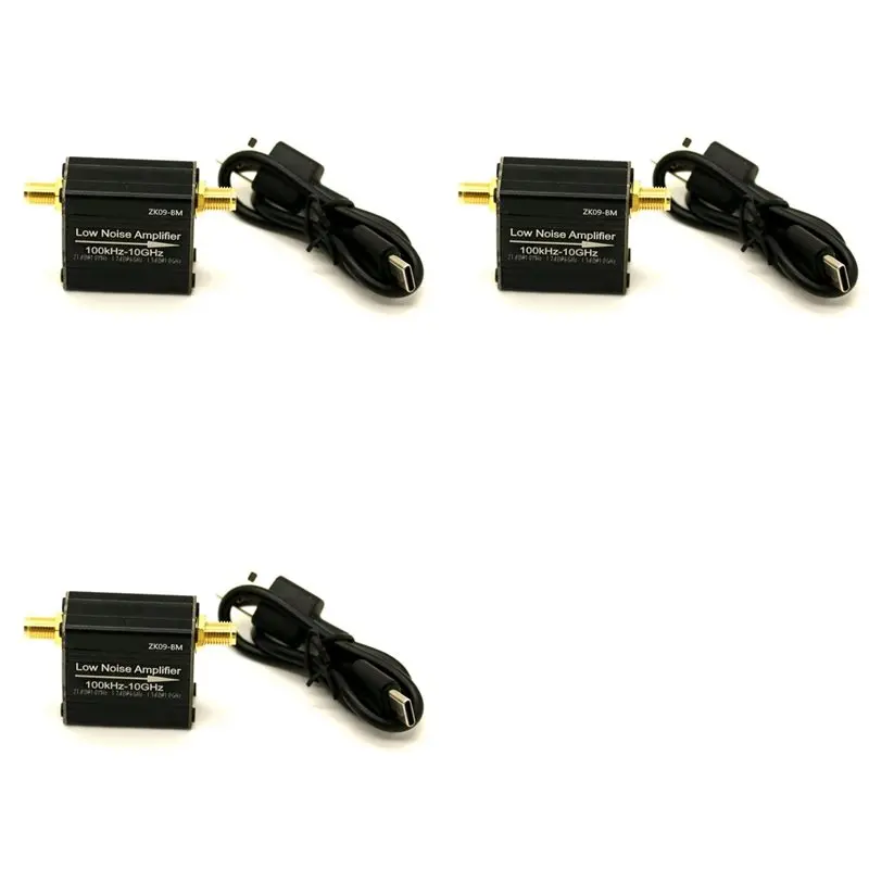 DTB7 3X LNA Low Noise Amplifier Module 100KHz-6GHz/10GHz 20dB Gain, RF Preamplifier, USB Type-C Powered, High IP3, Low Noise,