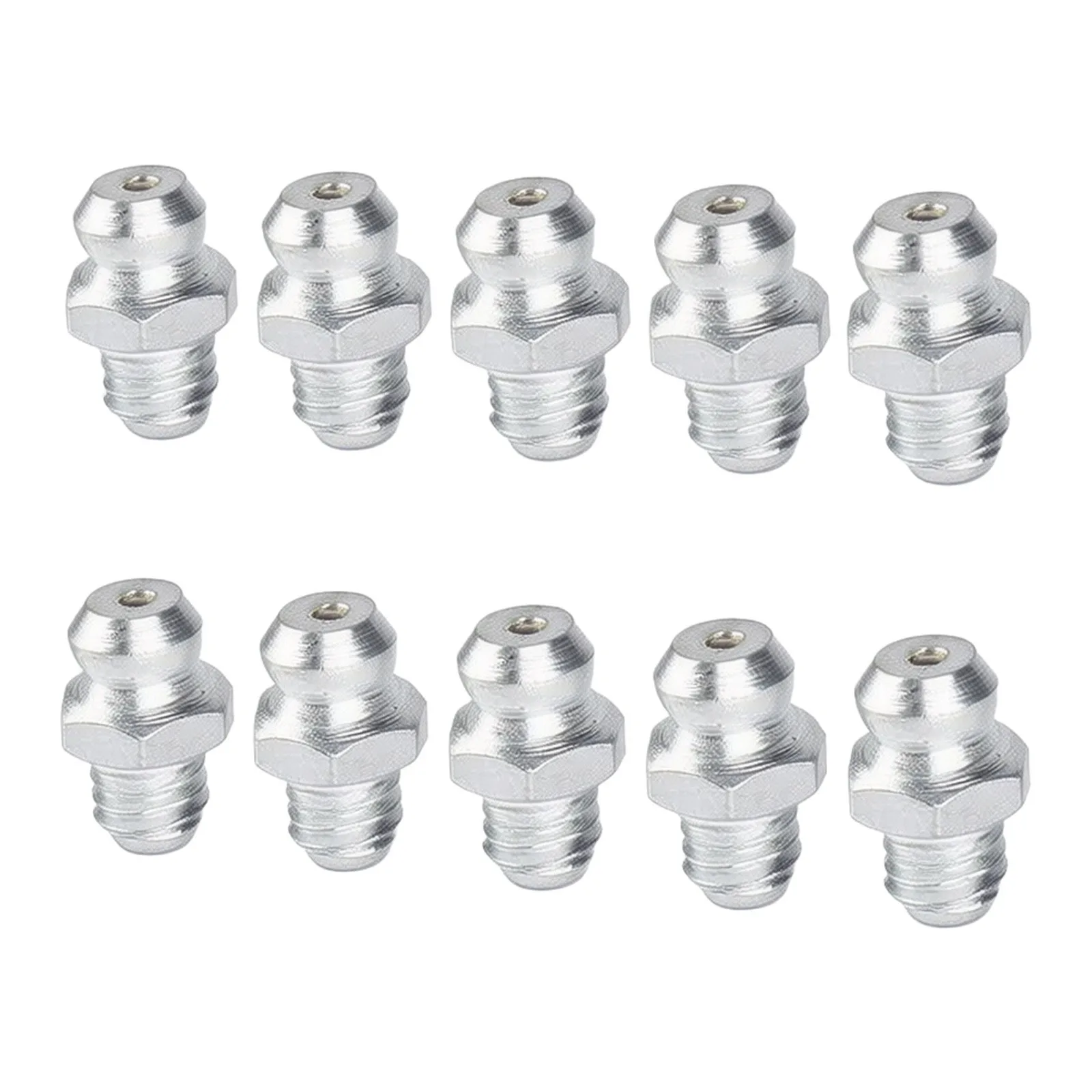 Zinc Plated M6x1.00 Oil Nipples 10Pcs for Lathes and Equipment Ensures Efficient Greasing in Mechanical Systems