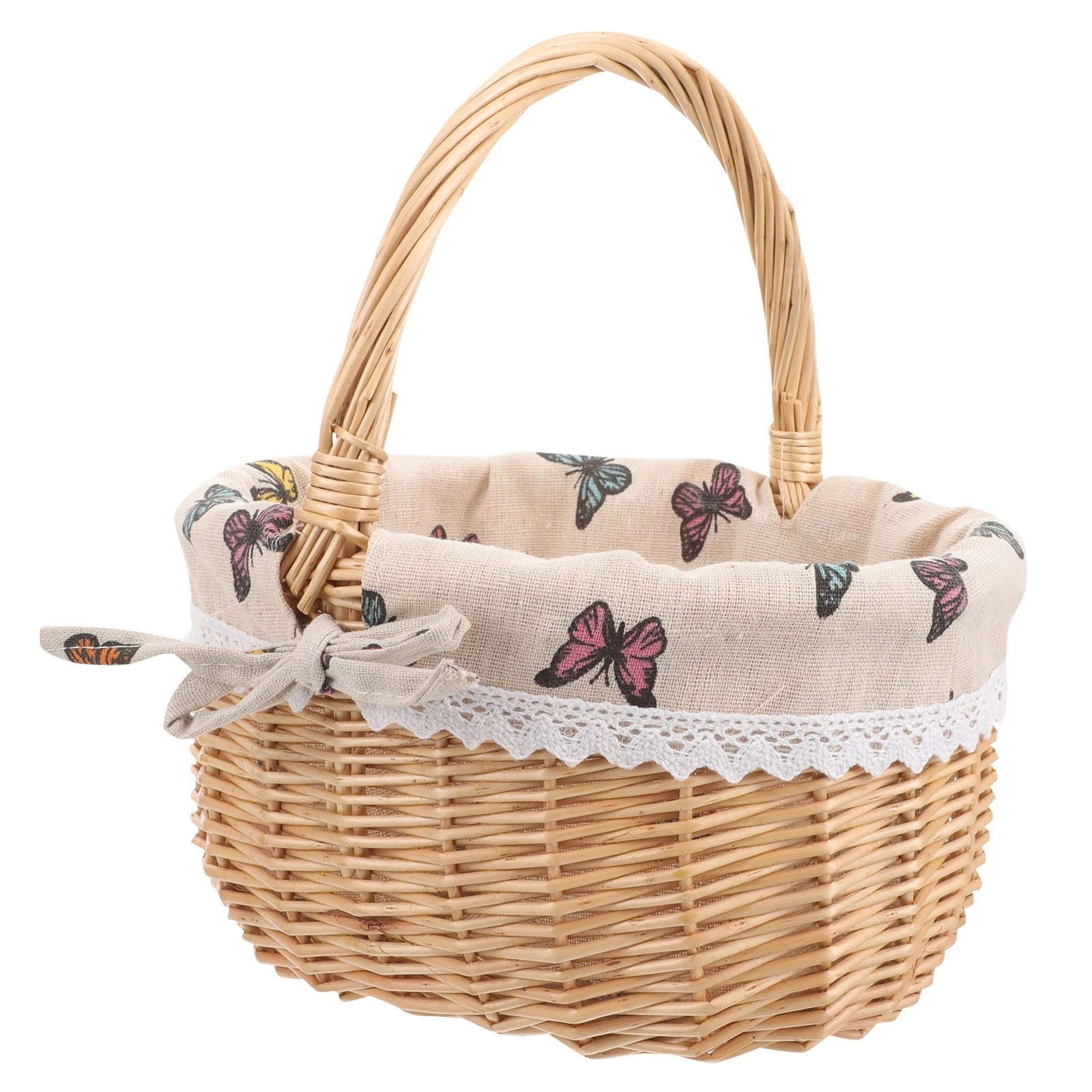 

H made Basket Small Size Picnic Storage ganizer Home Decor Woven Storage Baskets Fruit Vegetable Bread Container