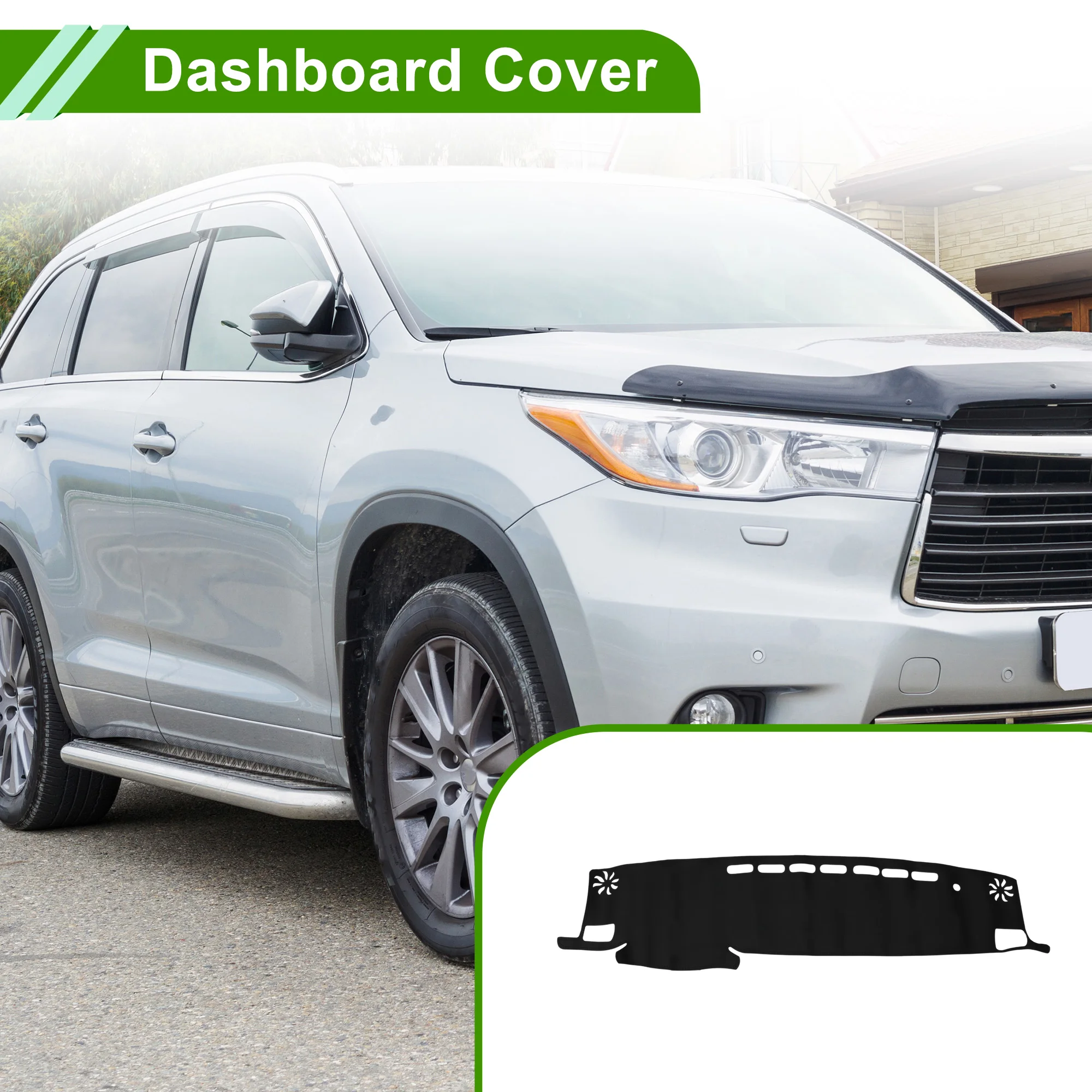 

Чехол на приборную панель UXCELL для Toyota Highlander 2020-2025, черный, 1 шт.