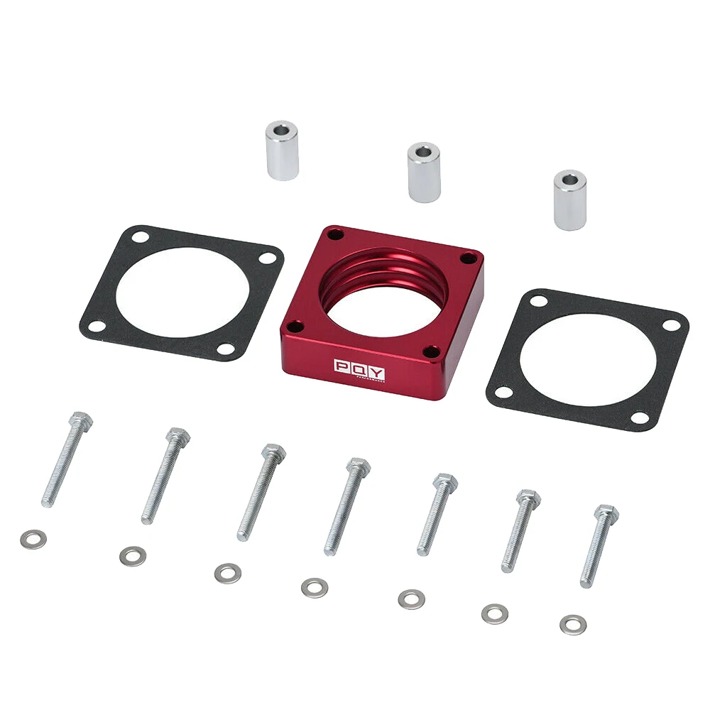 Red Throttle Body Spacer Gaskets Adaptor for Jeep Wrangler TJ YJ LJ Cherokee XJ 2.5L 4.0L Engine